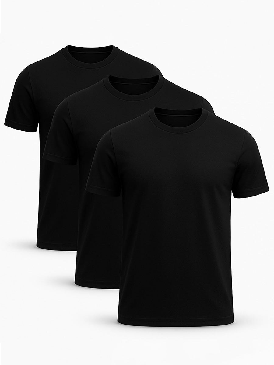 3-pack Black T-Shirt