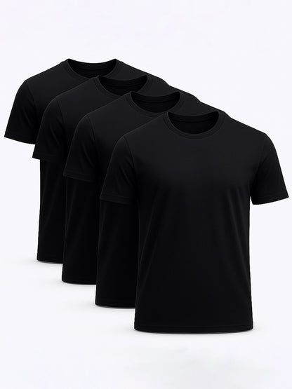 4-pack Black T-Shirt