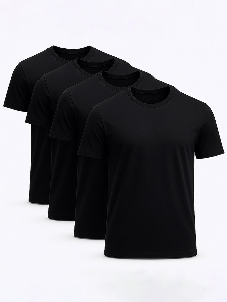 4-pack Black T-Shirt