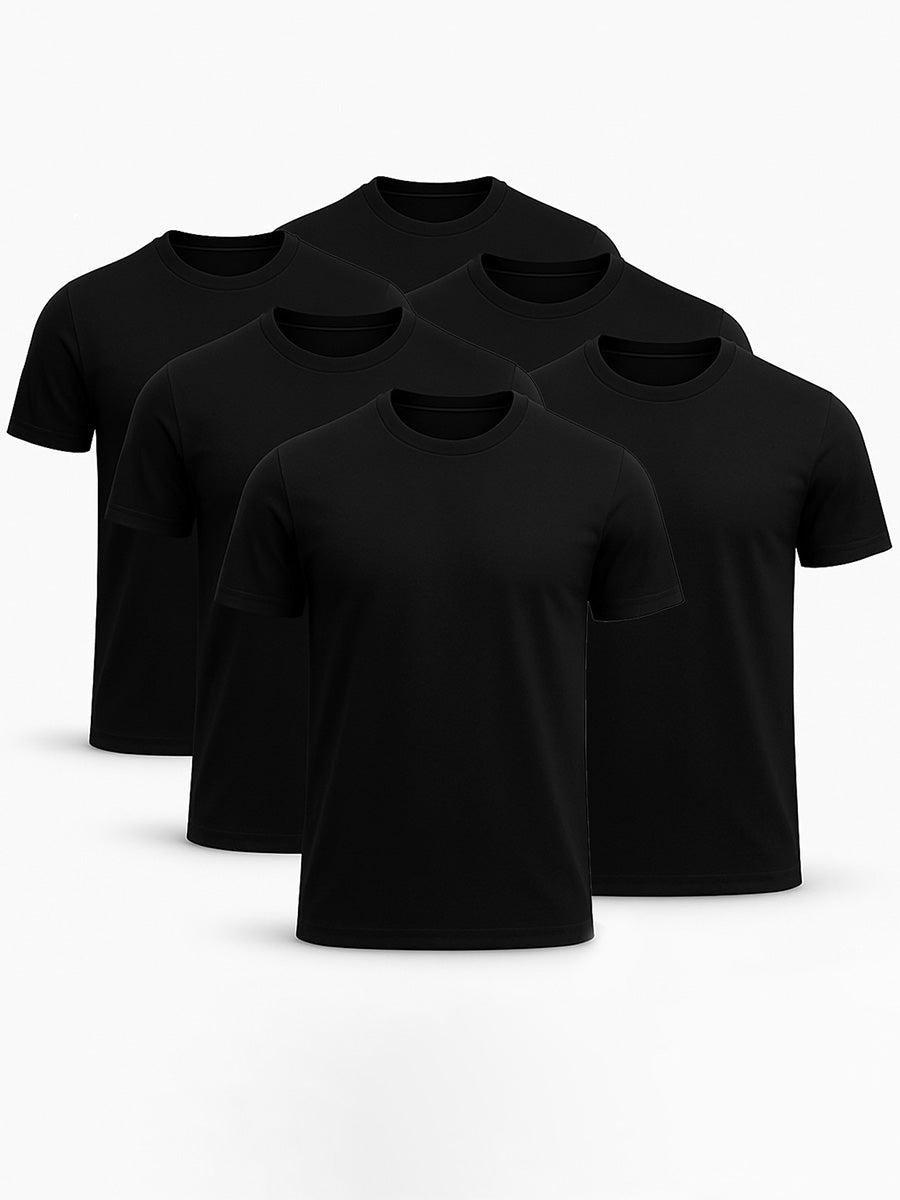 6-pack Black T-Shirt